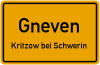 Straßen in Gneven Kritzow bei Schwerin