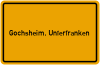 City Sign Gochsheim, Unterfranken