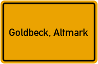 City Sign Goldbeck, Altmark