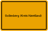 Ortsschild von Gemeinde Gollenberg (Kreis Havelland) in Brandenburg