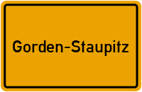 Ortsschild Gorden-Staupitz