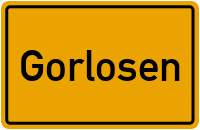 Ortsschild von Gorlosen in Mecklenburg-Vorpommern