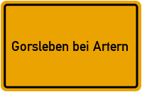 City Sign Gorsleben bei Artern