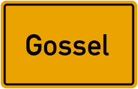 Ortsschild von Gemeinde Gossel in Thüringen
