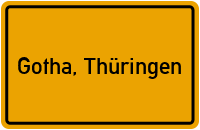 City Sign Gotha, Thüringen