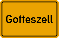 Ortsschild von Gemeinde Gotteszell in Bayern