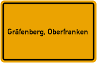 Ortsschild von Stadt Gräfenberg, Oberfranken in Bayern