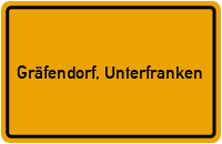 City Sign Gräfendorf, Unterfranken