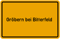 City Sign Gröbern bei Bitterfeld