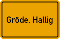 City Sign Gröde, Hallig