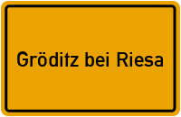 City Sign Gröditz bei Riesa