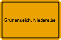 City Sign Grünendeich, Niederelbe