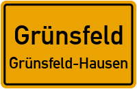 Achatiusweg in GrünsfeldGrünsfeld-Hausen