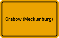 Ortsschild von Grabow (Mecklenburg) in Mecklenburg-Vorpommern