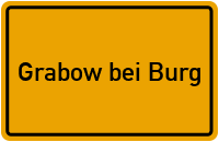 City Sign Grabow bei Burg