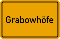 Ortsschild von Grabowhöfe in Mecklenburg-Vorpommern