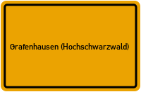 Ortsschild von Gemeinde Grafenhausen (Hochschwarzwald) in Baden-Württemberg