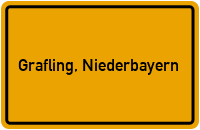 City Sign Grafling, Niederbayern