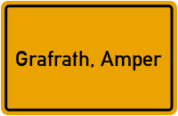 Ortsschild von Gemeinde Grafrath, Amper in Bayern