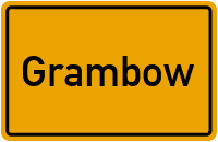 Ortsschild von Grambow in Mecklenburg-Vorpommern