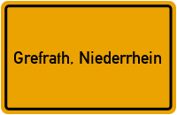City Sign Grefrath, Niederrhein