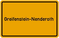 Ortsschild Greifenstein-Nenderoth