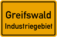 Straßen in Greifswald Industriegebiet