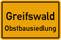 Straßen in Greifswald Obstbausiedlung