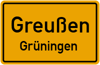 Grüninger Hauptstraße in GreußenGrüningen