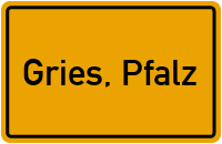 City Sign Gries, Pfalz