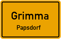 Papsdorfer Dorfstraße in GrimmaPapsdorf