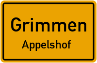 Appelshofer Dorfstraße in GrimmenAppelshof