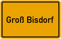 Ortsschild Groß Bisdorf
