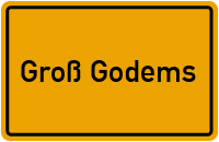 Ortsschild von Groß Godems in Mecklenburg-Vorpommern