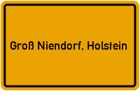 City Sign Groß Niendorf, Holstein