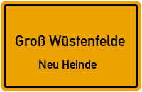 Straßen in Groß Wüstenfelde Neu Heinde