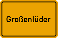 Ortsschild von Gemeinde Großenlüder in Hessen
