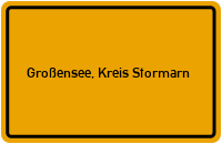 City Sign Großensee, Kreis Stormarn