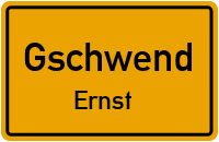 Straßenverzeichnis Gschwend Ernst