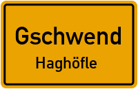 Straßenverzeichnis Gschwend Haghöfle