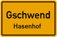 Straßenverzeichnis Gschwend Hasenhof
