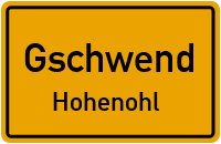 Straßenverzeichnis Gschwend Hohenohl