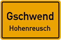 Straßenverzeichnis Gschwend Hohenreusch