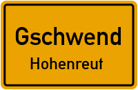 Straßenverzeichnis Gschwend Hohenreut