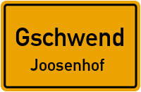 Straßenverzeichnis Gschwend Joosenhof