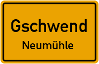 Straßenverzeichnis Gschwend Neumühle