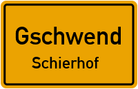 Straßenverzeichnis Gschwend Schierhof