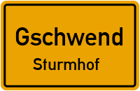 Straßenverzeichnis Gschwend Sturmhof