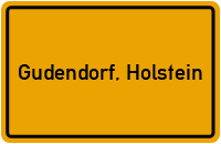 Ortsschild von Gemeinde Gudendorf, Holstein in Schleswig-Holstein