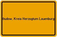 City Sign Gudow, Kreis Herzogtum Lauenburg